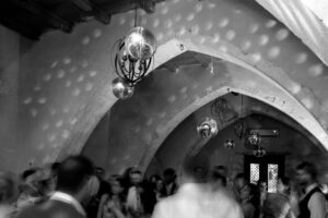 Indoor stone arches at Metohi Istoria luxury wedding venue Crete afterparty